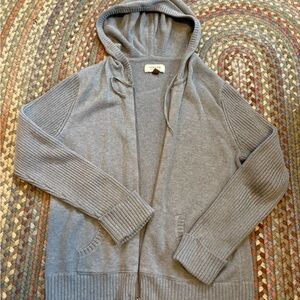 Sonoma Gray Hooded Cardigan Sweater